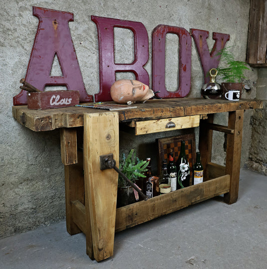 Werkbank, établi, Werktisch z.B. als TV Sideboard