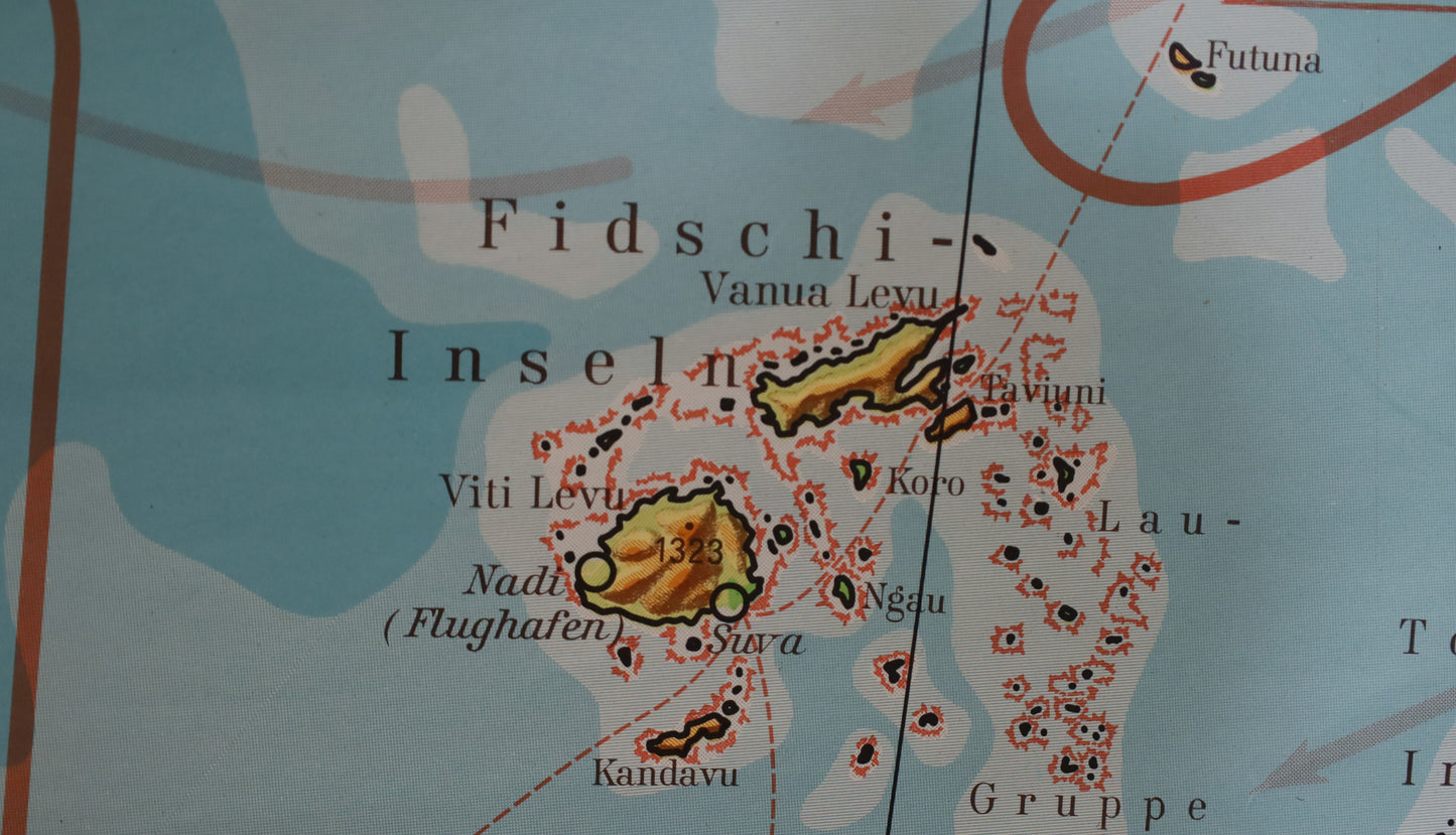 Schulwandkarte Australien, Ozeanien, Indonesien