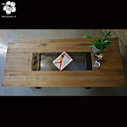 XXL Couchtisch aus altem Minen Wagen / Lore, Minenlore