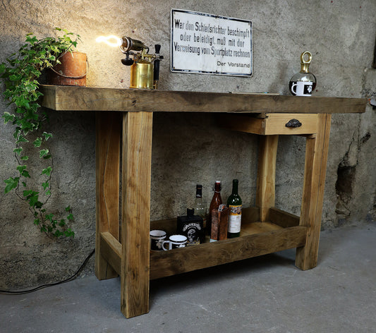 Werkbank, établi, Werktisch z.B. als Sideboard