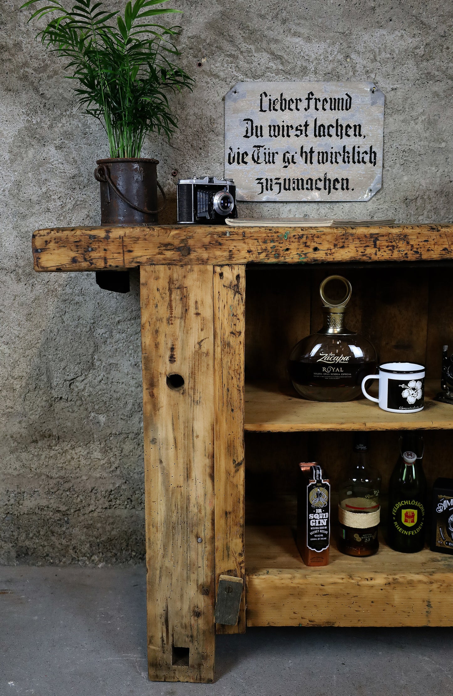 Werkbank, établi, Hobelbank, Werktisch z.B. als Sideboard