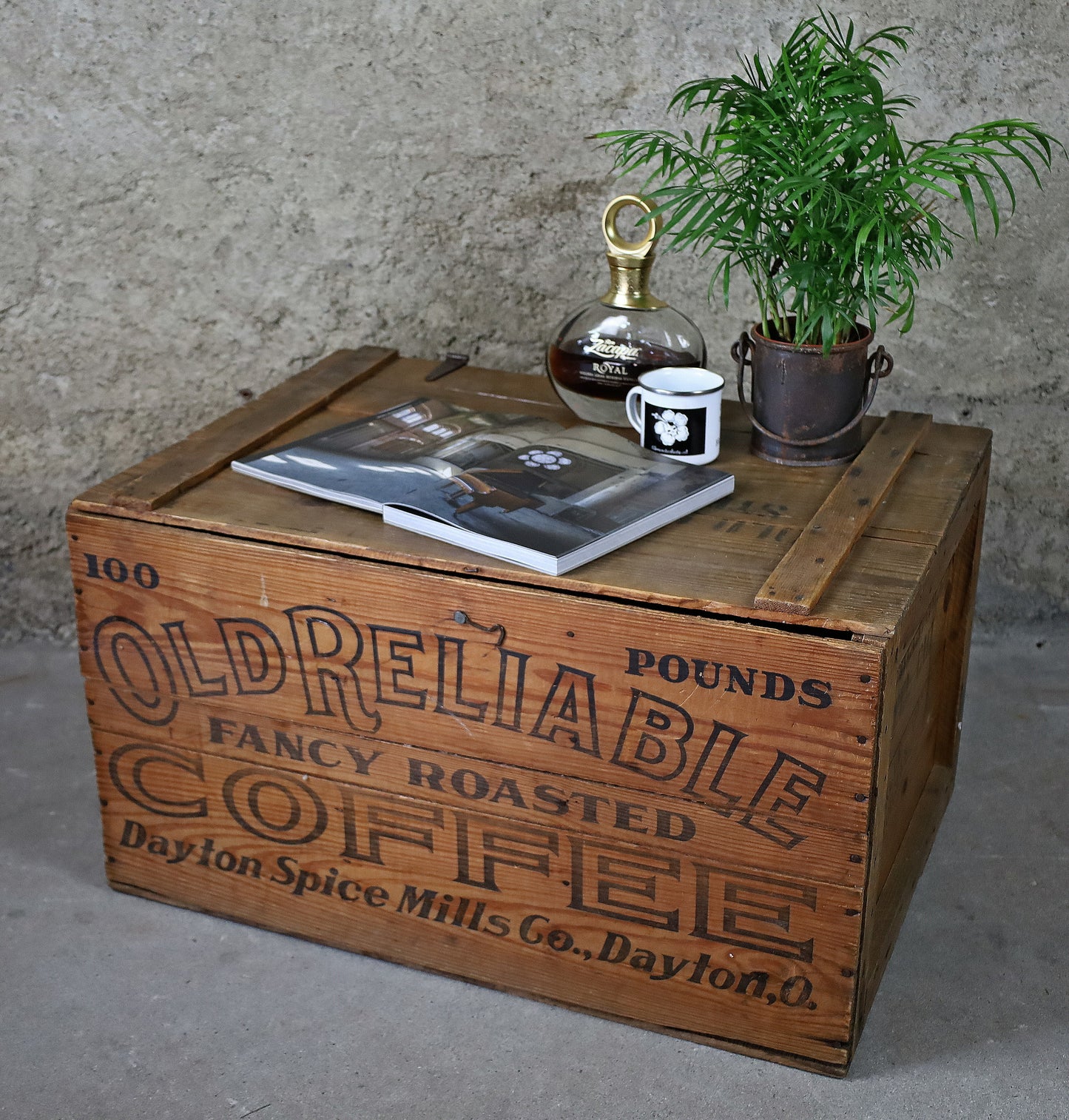 Couchtisch, Holzkiste "Coffee"