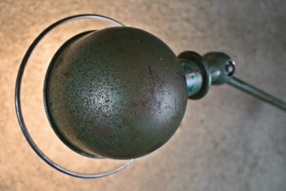 Holophane floor lamp, lamp, standing lamp on small cast iron base