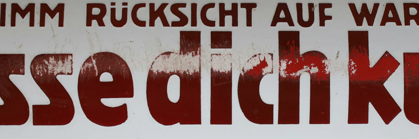 Emailschild "Nimm Rücksicht auf Wartende / Fass dich kurz"