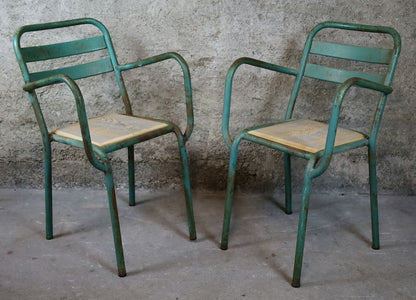 Paar Tolix T2 Stühle von Xavier Pauchard