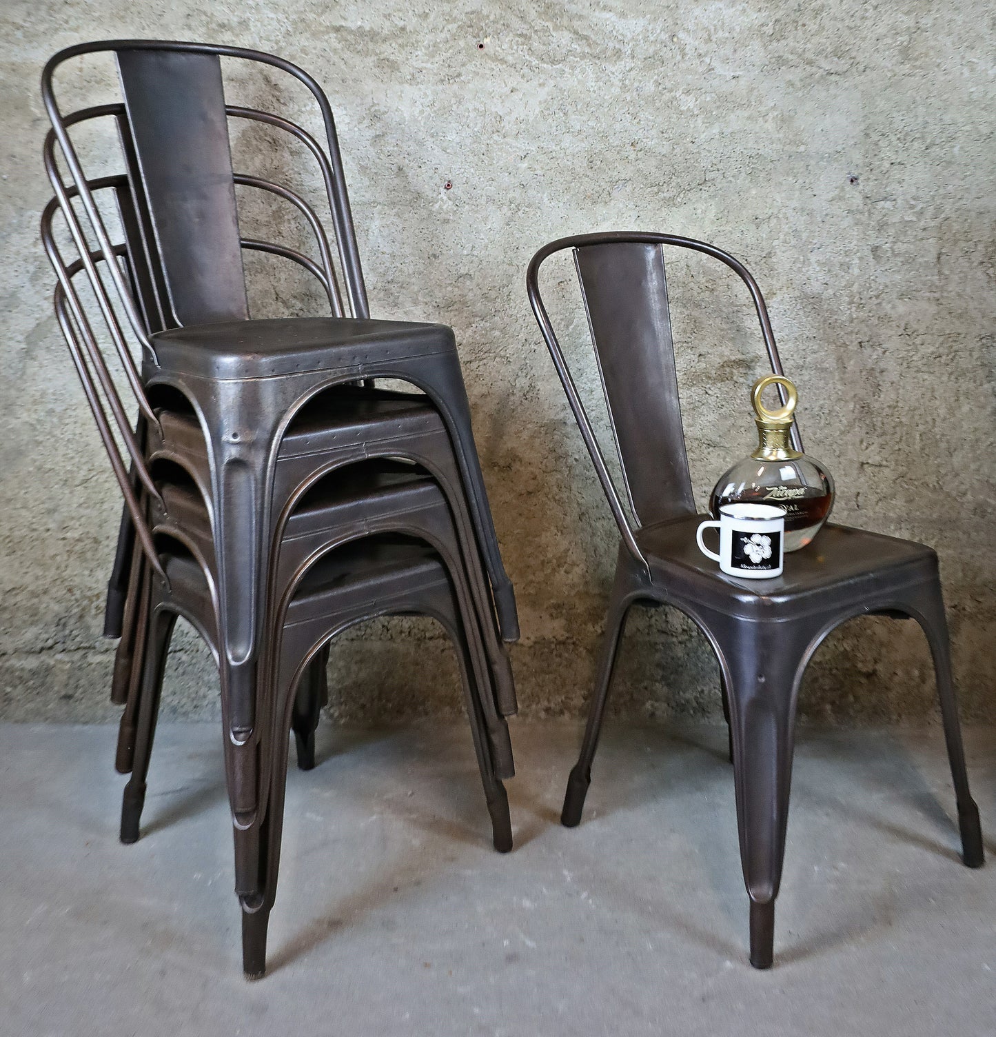 Tolix Model A Stühle von Xavier Pauchard