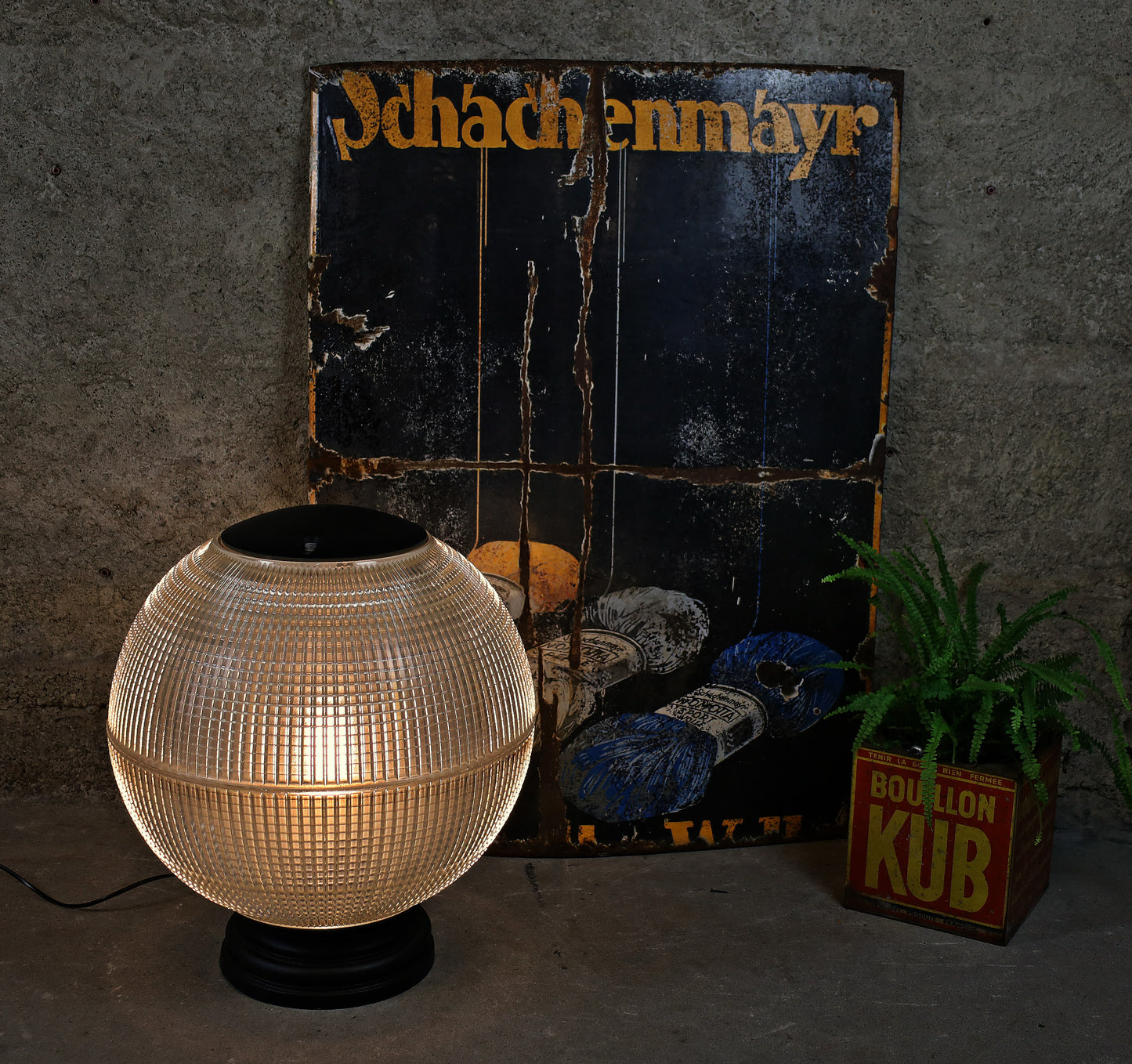 Holophane Bodenleuchte, Bodenlampe Ø 50 cm