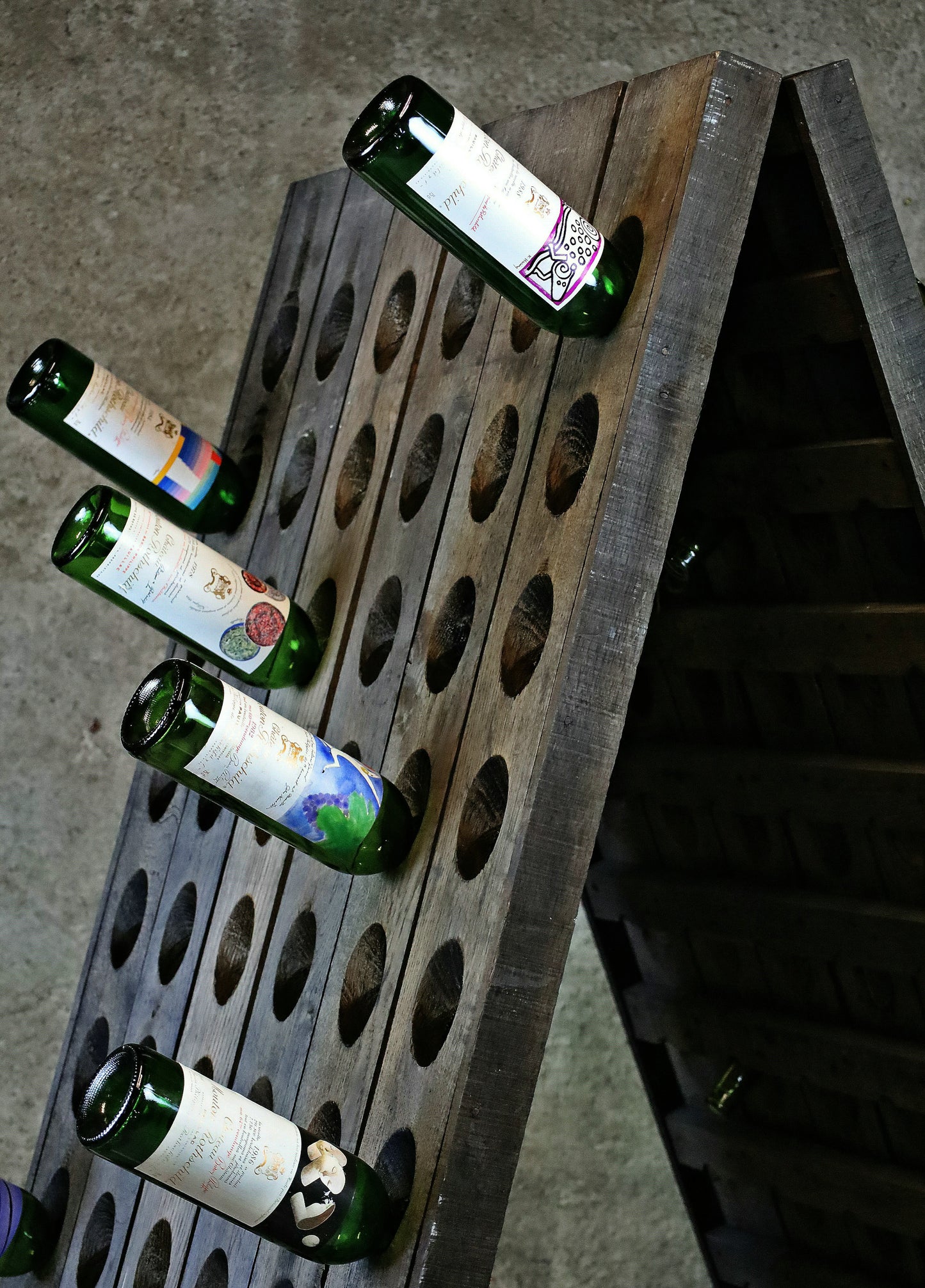 Rüttelbrett für Champagner, Pupitre