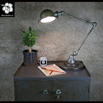 Holophane floor lamp, lamp, standing lamp on small cast iron base