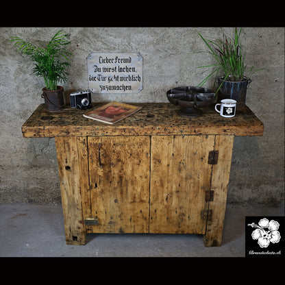 Werkbank, établi, Hobelbank, Werktisch z.B. als Sideboard