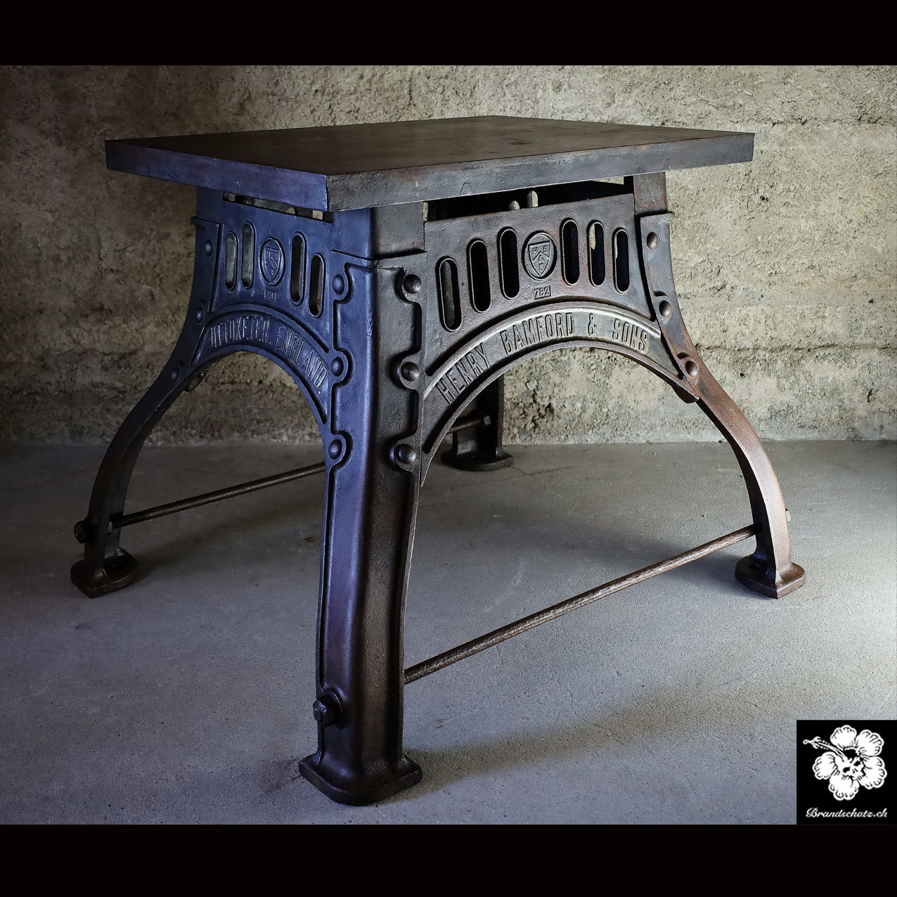 XXL coffee table made from an old mine cart / mine wagon, mine cart