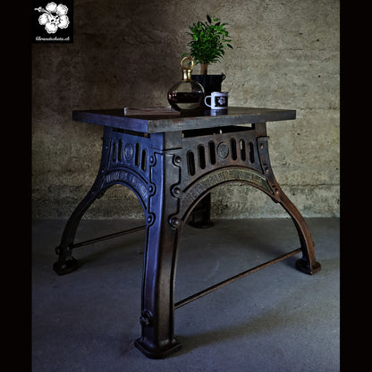 XXL coffee table made from an old mine cart / mine wagon, mine cart