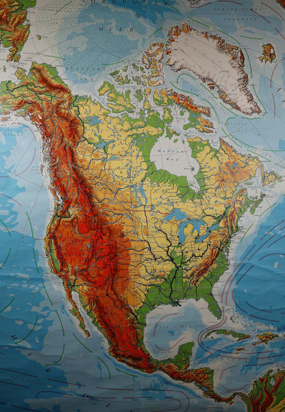 Schulwandkarte Nordamerika