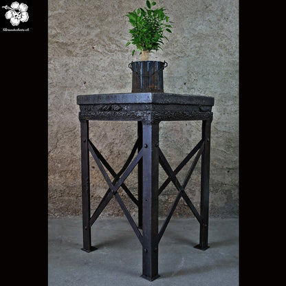 XXL coffee table made from an old mine cart / mine wagon, mine cart