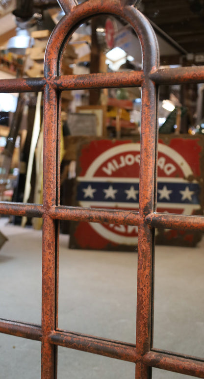 Gusseisenfenster, Segmentbogenfenster verspiegelt