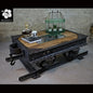 Couchtisch aus altem Minen Wagen / Lore, Minenlore A. Petolat Dijon