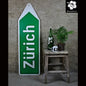 Wegweiser, Strassenschild, Autobahnschild "Zürich"