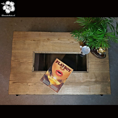 Couchtisch aus altem Minen Wagen / Lore, Minenlore