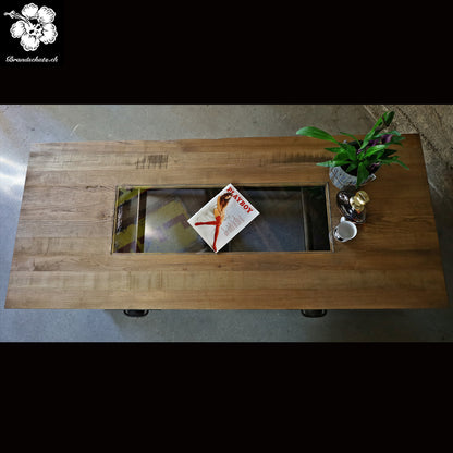 XXL Couchtisch aus altem Minen Wagen / Lore, Minenlore