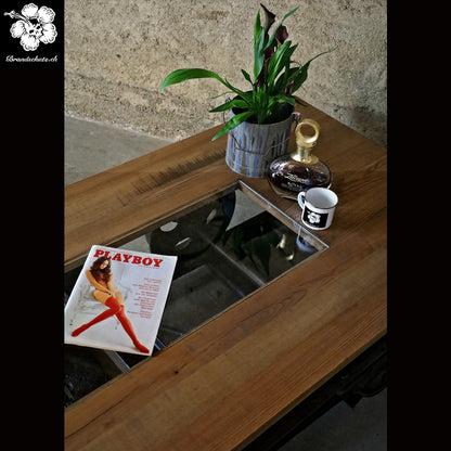 XXL Couchtisch aus altem Minen Wagen / Lore, Minenlore